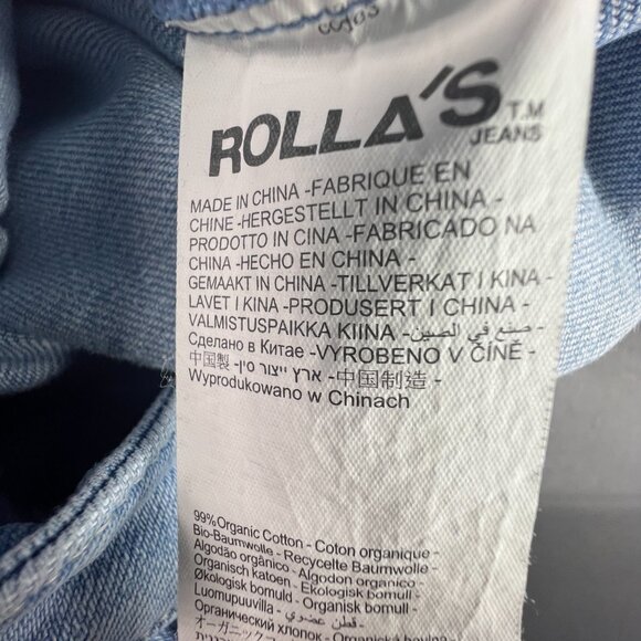 Rolla's Jeans Women's 25x27* High Rise Wide Leg Light Blue Cotton Denim Tag 27 - Picture 8 of 16